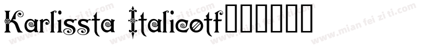 Karlissta Italicotf字体转换